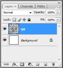 Photoshop custom QR project layers
