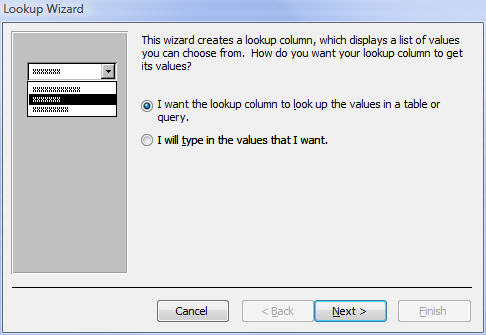 Tipurile de date asociate campurilor definite pentru o tabela Access ...