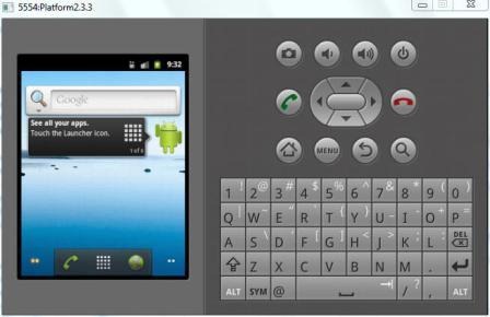 Android Virtual Device pentru Platforma Android 2.3.3